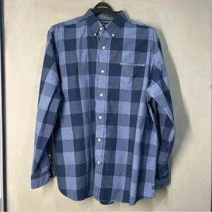 Chaps Men's NWT Long Sleeve Button Down Shirt Size 2XL  Blue With  Pocket